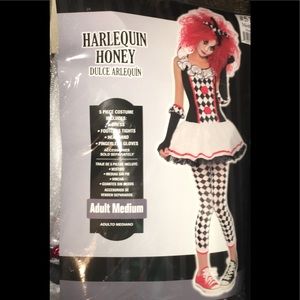 Harlequin honey costume with wig